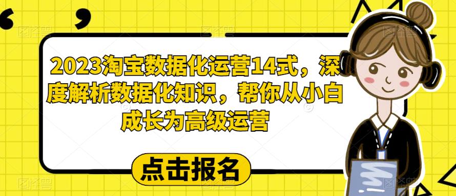 023淘宝数据化运营14式,深度解析数据化知识,帮你从小白成长为高级运营"